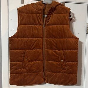 Susan Graver Women's Brown Corduroy Vest